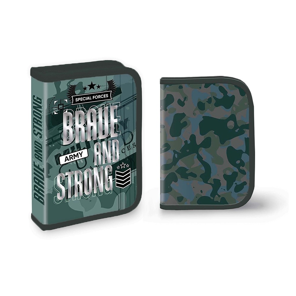 Penar echipat, BRAVE AND STRONG, 1 fermoar, 2 extensii, material textil, 32 piese - imagine 4